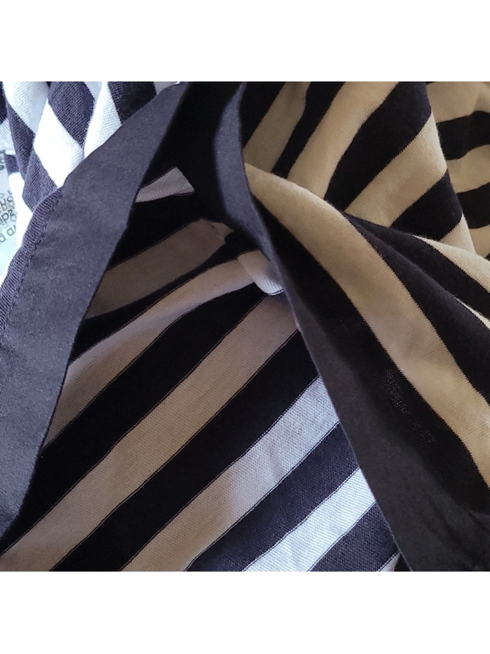 NWT Talbots nautical navy blue and white stripes poncho blouse - Picture 9 of 11